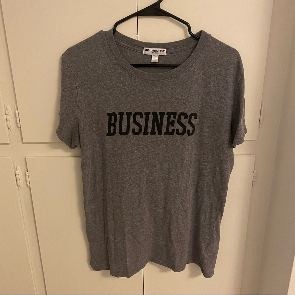 T-shirt: Business in the front, party in the back